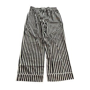 SAINTWOODS Pajama Pants in White Black Stripe